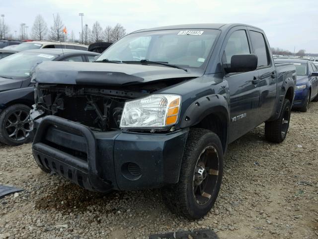 1N6AA07B67N236509 - 2007 NISSAN TITAN XE GREEN photo 2