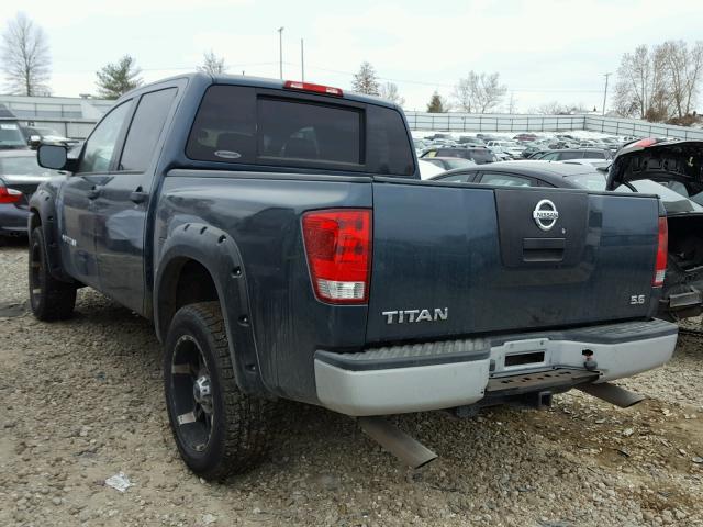 1N6AA07B67N236509 - 2007 NISSAN TITAN XE GREEN photo 3