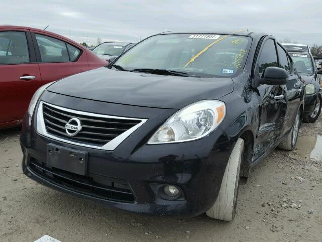 3N1CN7AP9EL851777 - 2014 NISSAN VERSA S BLACK photo 2