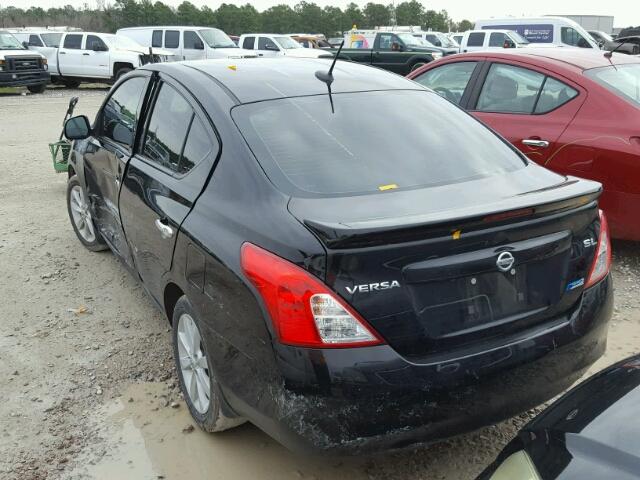 3N1CN7AP9EL851777 - 2014 NISSAN VERSA S BLACK photo 3