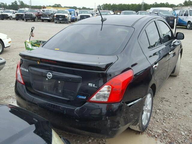 3N1CN7AP9EL851777 - 2014 NISSAN VERSA S BLACK photo 4