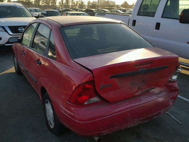 1FAFP33P11W151028 - 2001 FORD FOCUS LX RED photo 3