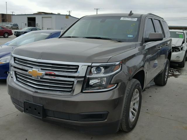 1GNSCAKC0FR667174 - 2015 CHEVROLET TAHOE C150 BROWN photo 2