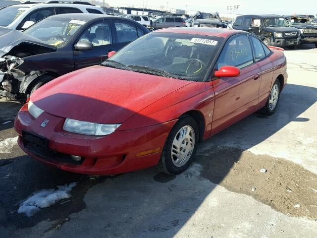 1G8ZY1274YZ103116 - 2000 SATURN SC2 RED photo 2