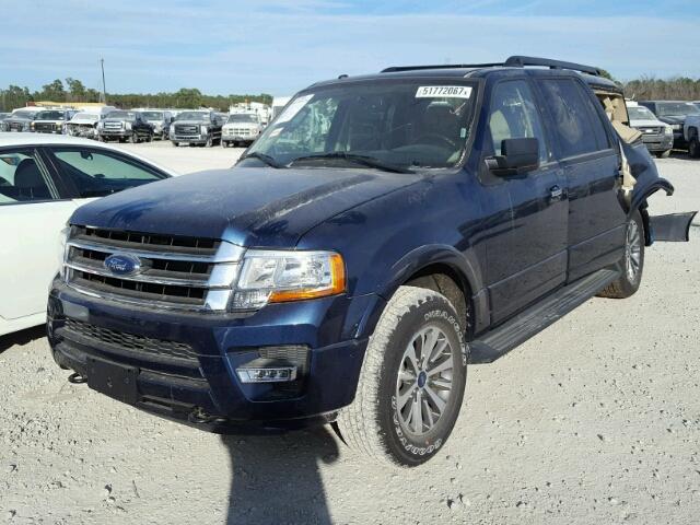 1FMJK1JT2HEA65469 - 2017 FORD EXPEDITION BLUE photo 2