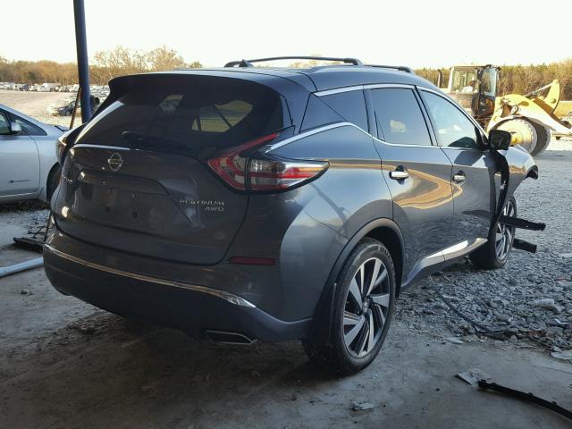 5N1AZ2MH8FN283762 - 2015 NISSAN MURANO S GRAY photo 4