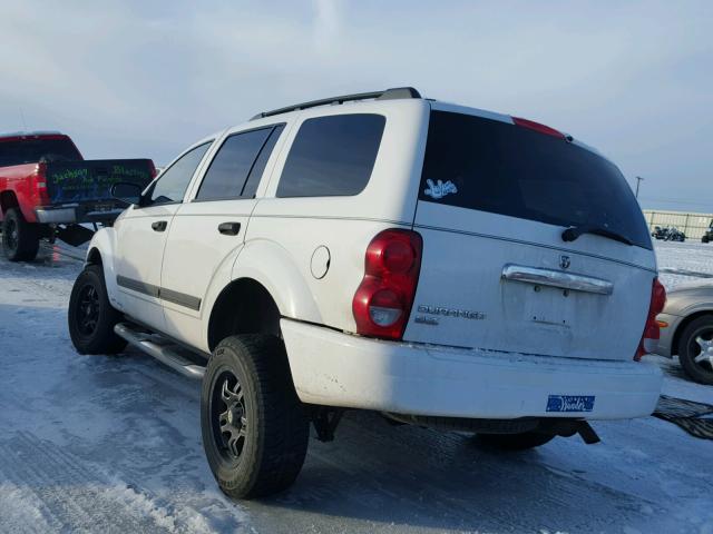 1D4HB48N56F138727 - 2006 DODGE DURANGO SL WHITE photo 3