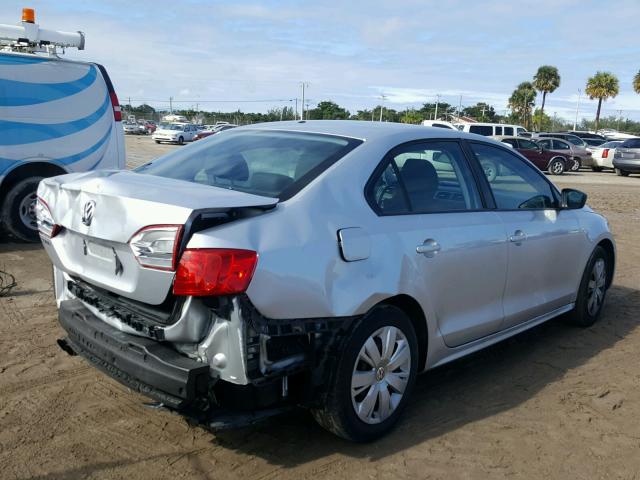 3VW2K7AJ3CM346304 - 2012 VOLKSWAGEN JETTA BASE BLACK photo 4