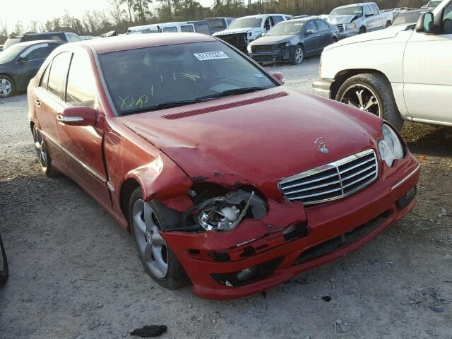 WDBRF52H16F747584 - 2006 MERCEDES-BENZ C GENERATI RED photo 1