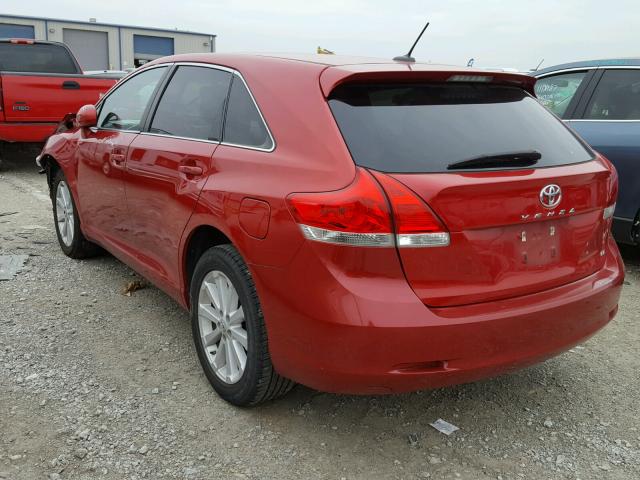 4T3ZA3BB0CU056315 - 2012 TOYOTA VENZA LE RED photo 3