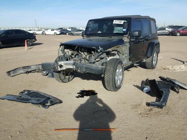 1C4BJWEG7EL173390 - 2014 JEEP WRANGLER U BLACK photo 2