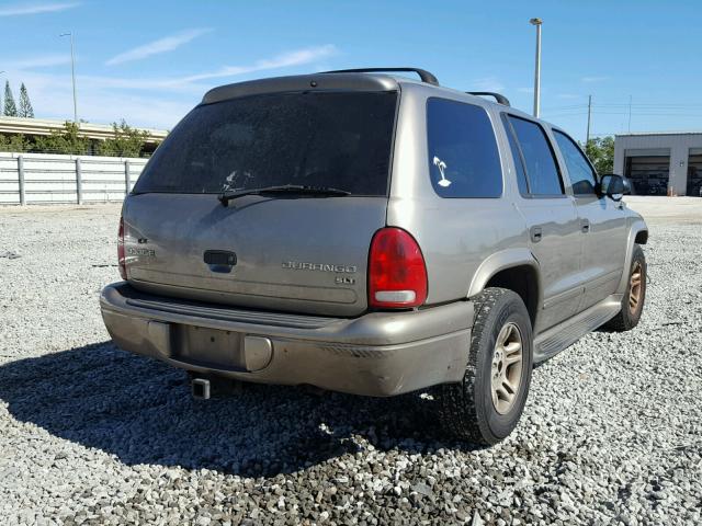 1D4HR48N83F605033 - 2003 DODGE DURANGO SL BROWN photo 4