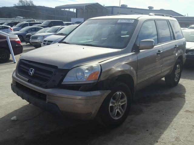 2HKYF18573H549046 - 2003 HONDA PILOT EXL GOLD photo 2