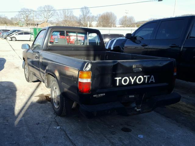 4TARN81P5NZ012629 - 1992 TOYOTA PICKUP 1/2 BLACK photo 3