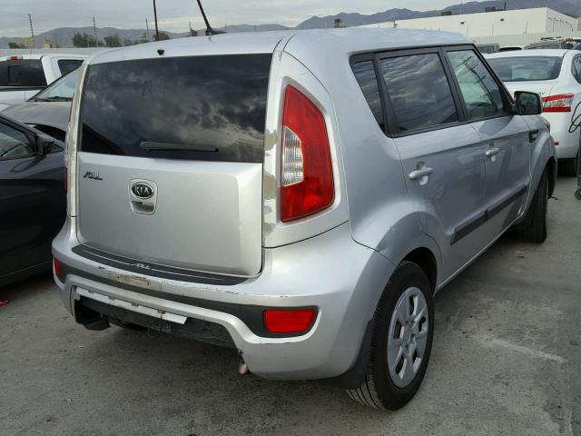 KNDJT2A59C7477829 - 2012 KIA SOUL SILVER photo 4