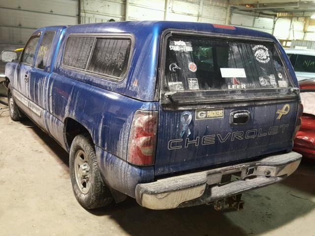 2GCEC19T441205072 - 2004 CHEVROLET SILVERADO BLUE photo 3