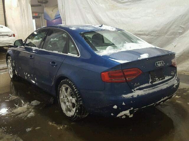 WAUSF78K39N020570 - 2009 AUDI A4 PREMIUM BLUE photo 3