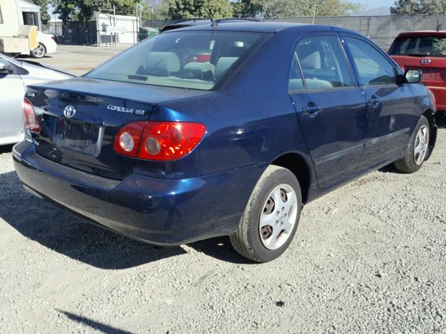 JTDBR32E070133683 - 2007 TOYOTA COROLLA CE BLUE photo 4