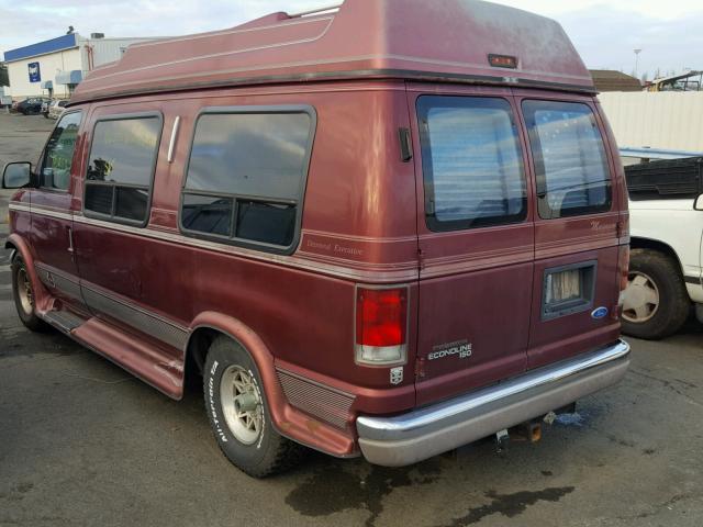 1FDEE14H7SHA09176 - 1995 FORD ECONOLINE BURGUNDY photo 3