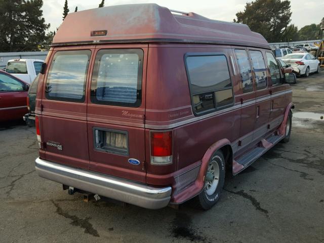 1FDEE14H7SHA09176 - 1995 FORD ECONOLINE BURGUNDY photo 4