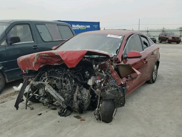 5NPE24AF9FH046870 - 2015 HYUNDAI SONATA SE RED photo 2