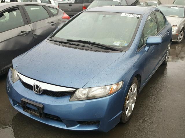 2HGFA1F58AH314090 - 2010 HONDA CIVIC LX BLUE photo 2