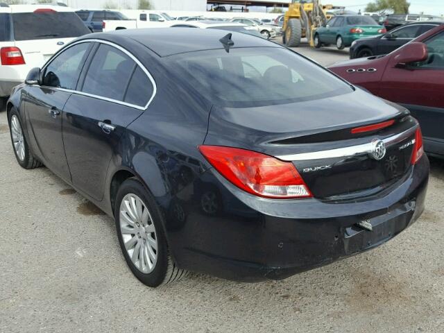 2G4GS5EV7C9135153 - 2012 BUICK REGAL PREM BLACK photo 3