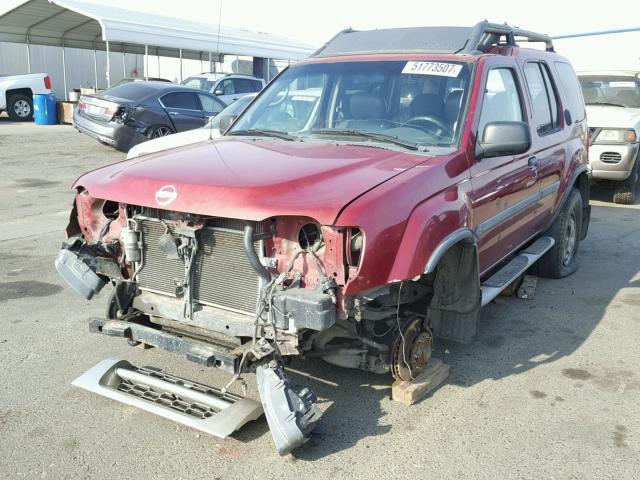 5N1ED28T12C531113 - 2002 NISSAN XTERRA XE RED photo 2