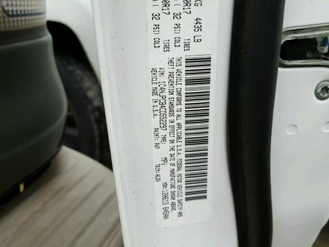 1C4NJPCB4CD552297 - 2012 JEEP PATRIOT LI WHITE photo 10