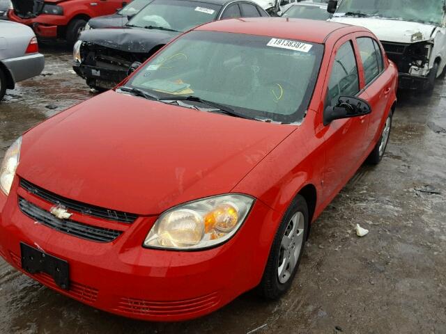 1G1AK58F187234308 - 2008 CHEVROLET COBALT LS RED photo 2