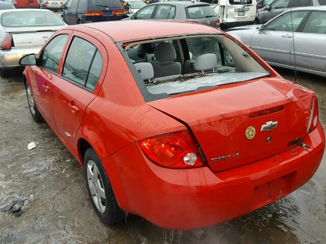 1G1AK58F187234308 - 2008 CHEVROLET COBALT LS RED photo 3