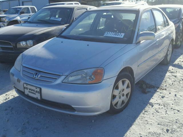 1HGES26712L068133 - 2002 HONDA CIVIC EX ვერცხლისფერი ფოტო 2