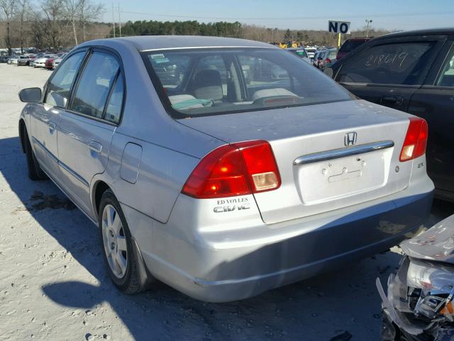 1HGES26712L068133 - 2002 HONDA CIVIC EX ვერცხლისფერი ფოტო 3