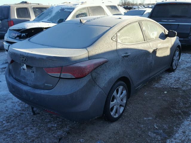 5NPDH4AE1DH165611 - 2013 HYUNDAI ELANTRA GL GRAY photo 4