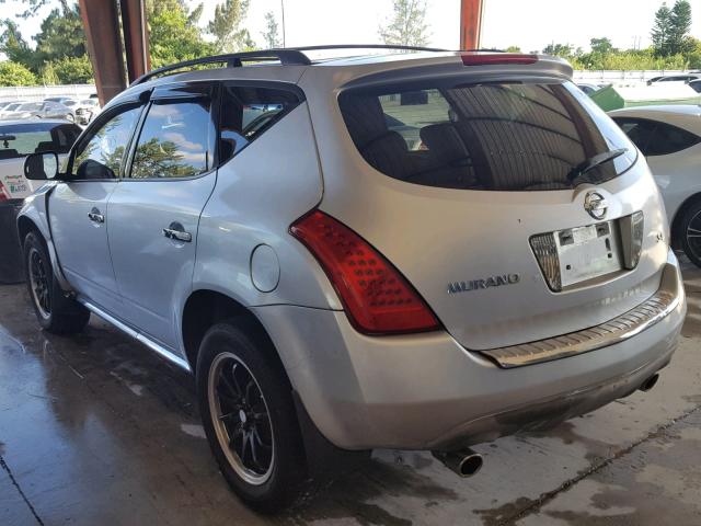 JN8AZ08T96W411366 - 2006 NISSAN MURANO SILVER photo 3