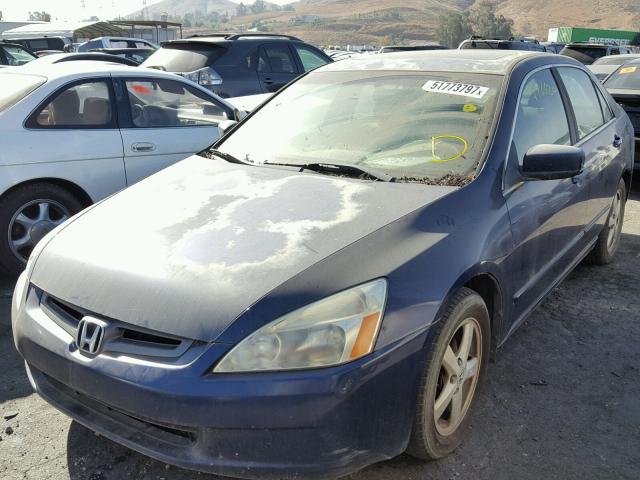 JHMCM56895C004399 - 2005 HONDA ACCORD EX BLUE photo 2