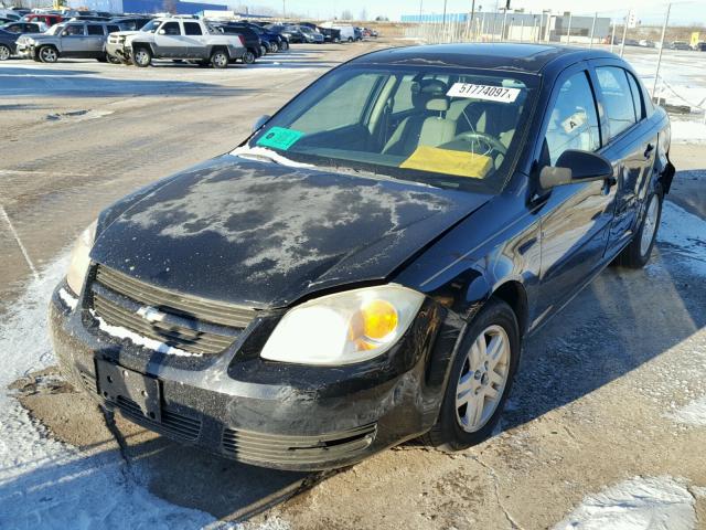 1G1AL54F057570126 - 2005 CHEVROLET COBALT LS BLACK photo 2