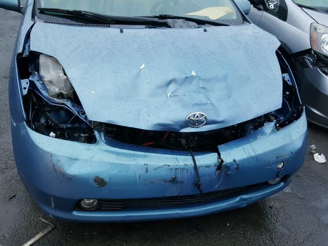 JTDKB20U957049892 - 2005 TOYOTA PRIUS BLUE photo 9