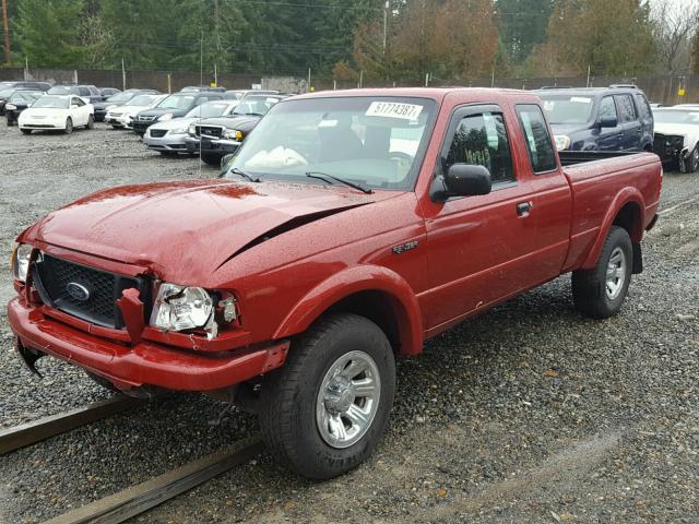 1FTYR14U04PA88265 - 2004 FORD RANGER SUP RED photo 2