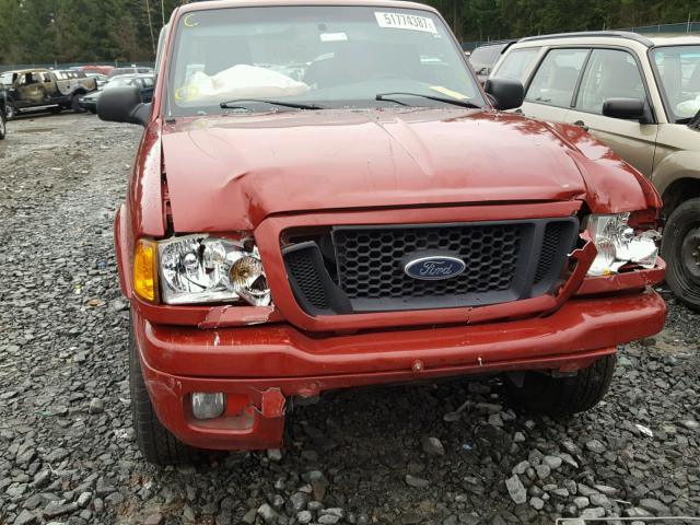 1FTYR14U04PA88265 - 2004 FORD RANGER SUP RED photo 9