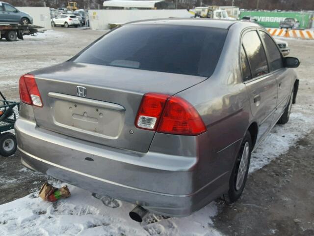 2HGES163X5H575931 - 2005 HONDA CIVIC DX V GRAY photo 4