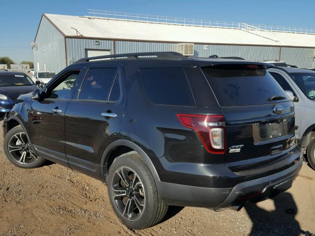 1FM5K8GT7EGB84569 - 2014 FORD EXPLORER S BLACK photo 3