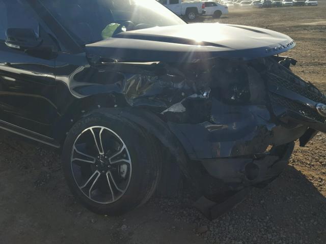 1FM5K8GT7EGB84569 - 2014 FORD EXPLORER S BLACK photo 9