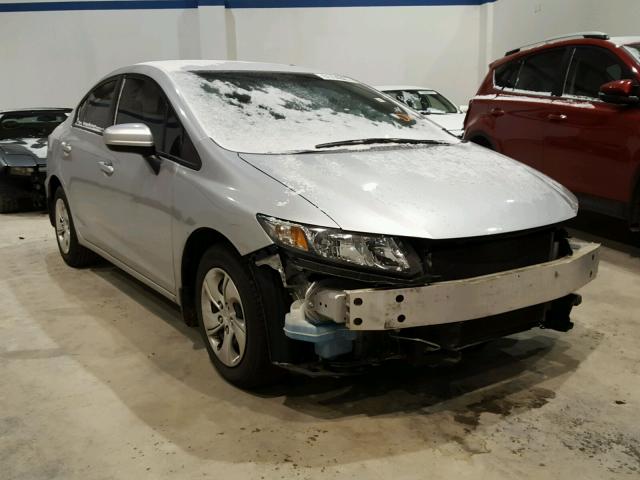 19XFB2F53EE004318 - 2014 HONDA CIVIC LX SILVER photo 1