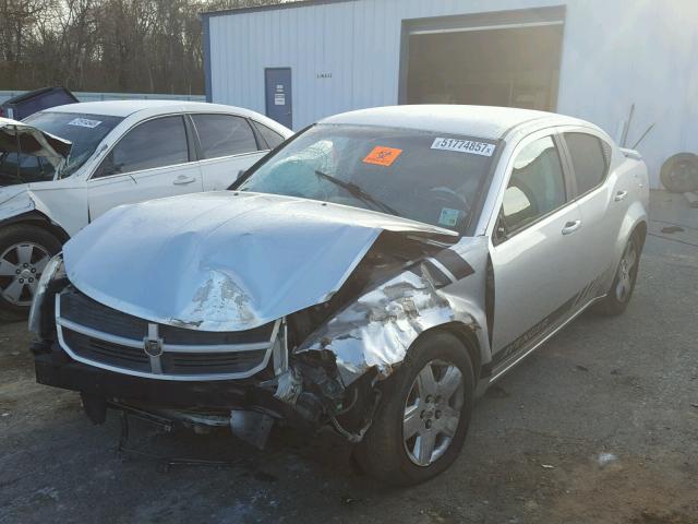 1B3LC46K68N586756 - 2008 DODGE AVENGER SE SILVER photo 2