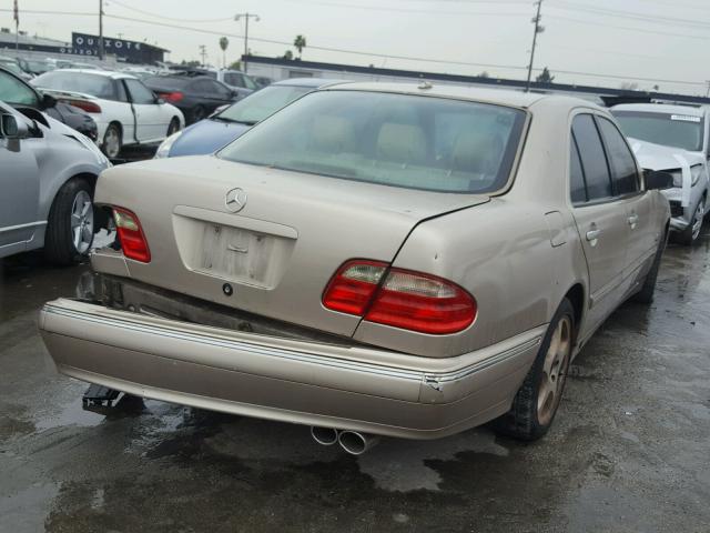 WDBJF65JX1B180695 - 2001 MERCEDES-BENZ E 320 BEIGE photo 4