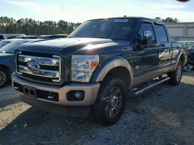 1FT7W2BT1BEB44579 - 2011 FORD F250 SUPER GREEN photo 2