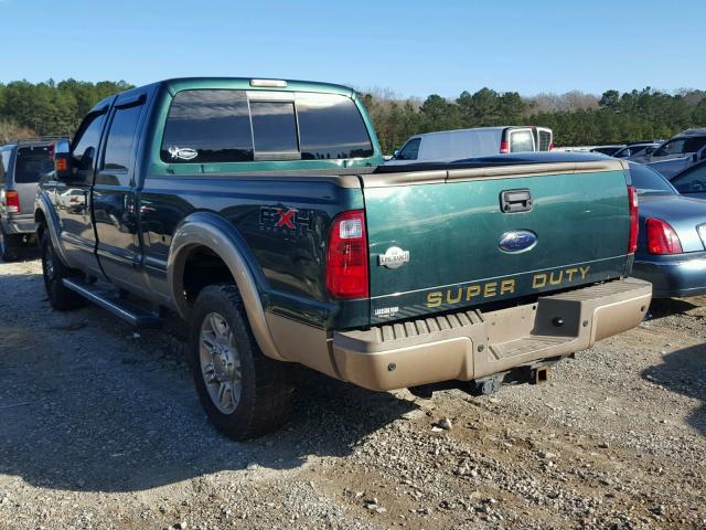 1FT7W2BT1BEB44579 - 2011 FORD F250 SUPER GREEN photo 3