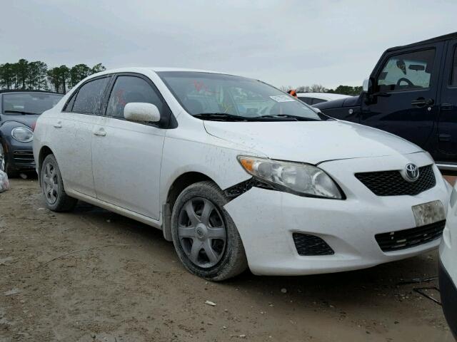 1NXBU40E29Z110386 - 2009 TOYOTA COROLLA BA WHITE photo 1