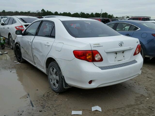 1NXBU40E29Z110386 - 2009 TOYOTA COROLLA BA WHITE photo 3